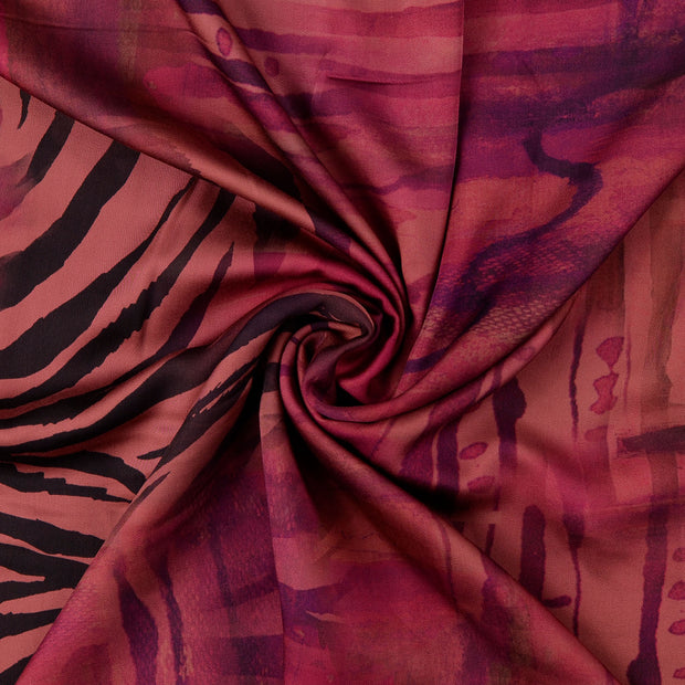 Viscose Poplin fabric Red 