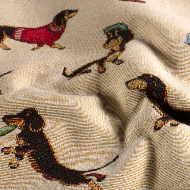 Gobelin stof Honden Beige