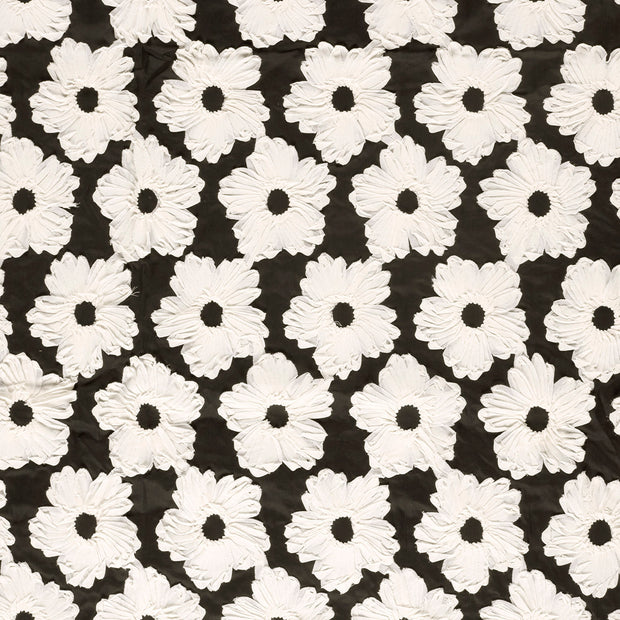 Cotton Poplin fabric Black bicolour 