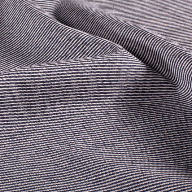 Bord Cote Fil Teint tissu Bleu Marine 