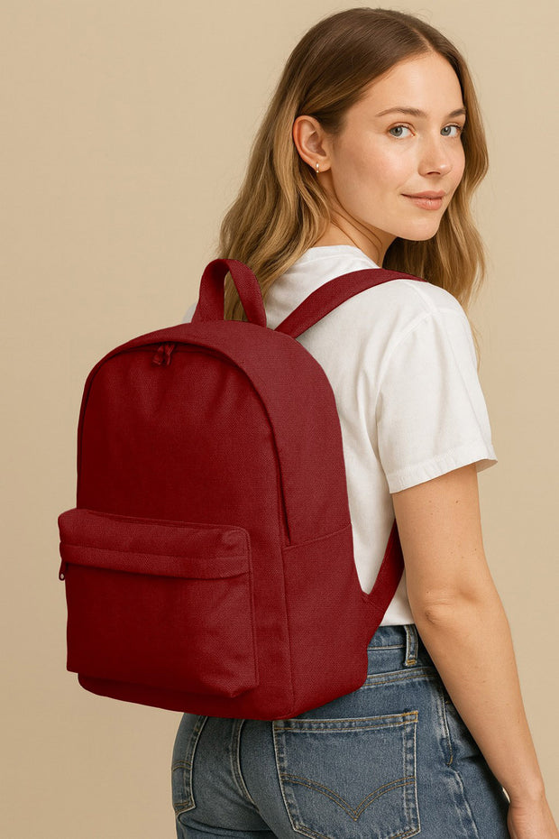 Canvas fabric Unicolour Dark Red