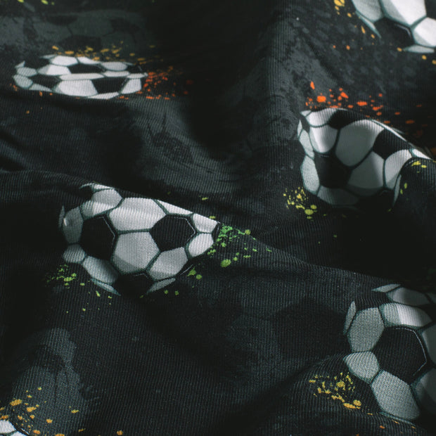 French Terry fabrik Fußball Schwarz