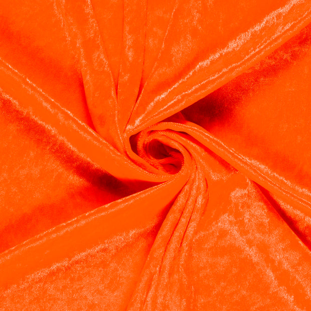 Velours tissu Unicolore Orange
