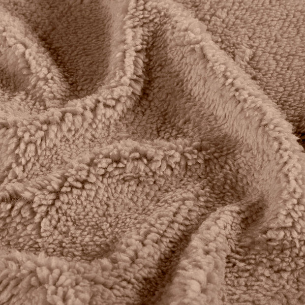 Sherpa Fleece fabrik Uni Nude