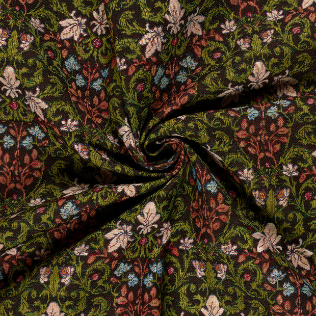 Gobelin stof Zwart jacquard 