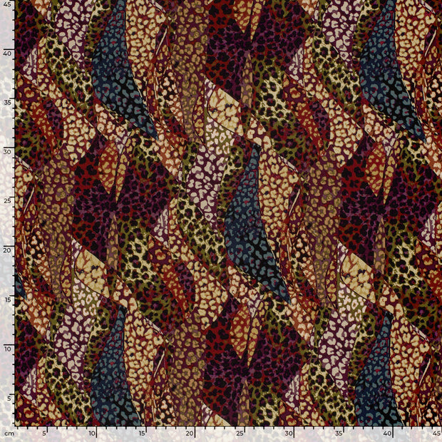 Viscose Vortex Jersey tissu Abstrait Brique