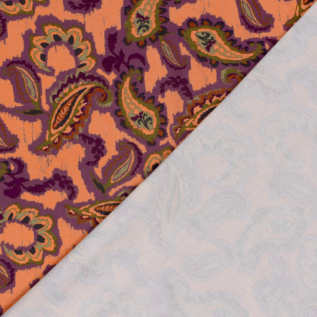 Viscose Vortex Jersey fabric Paisley printed 