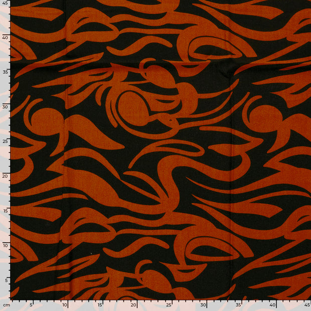 Viscosa Twill tela Abstracto Ladrillo