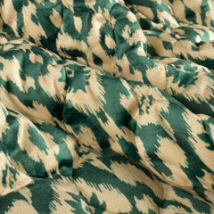 Fluweel bedrukt Abstract Petrol