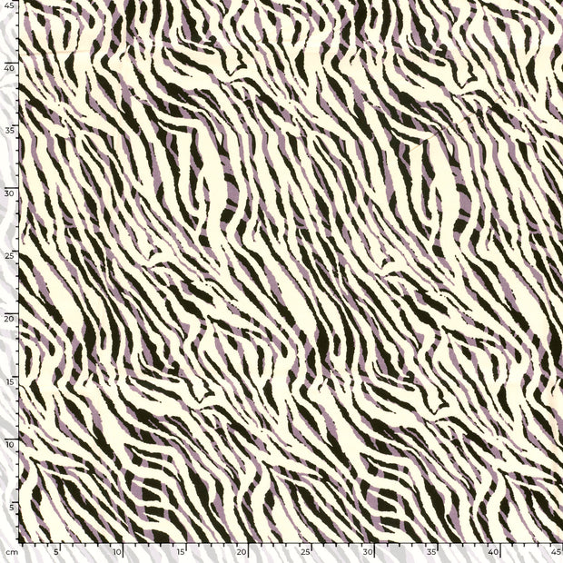 Viscosa Satén tela Abstracto Negro