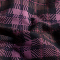 brushed and digital printed Checks Pink