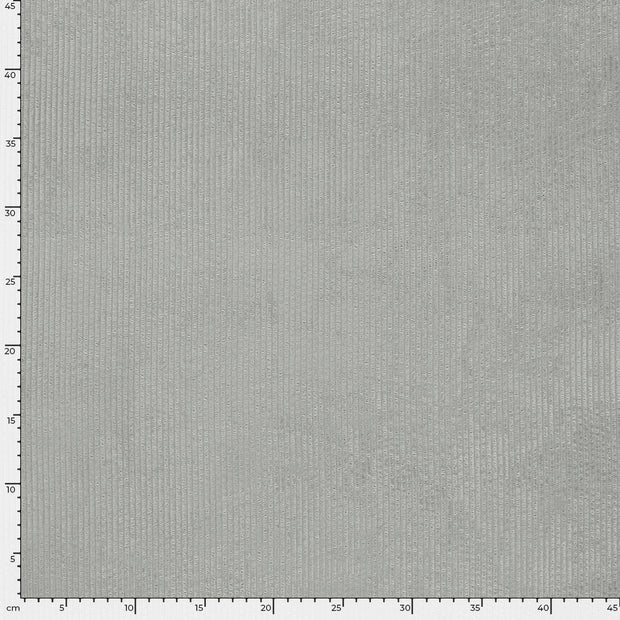 Corduroy 4.5w fabric Unicolour Grey
