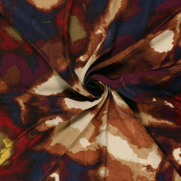 Satin Velvet tela Ladrillo estampado 
