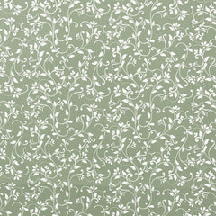 Cotton Poplin digital printed Flowers Olive Green