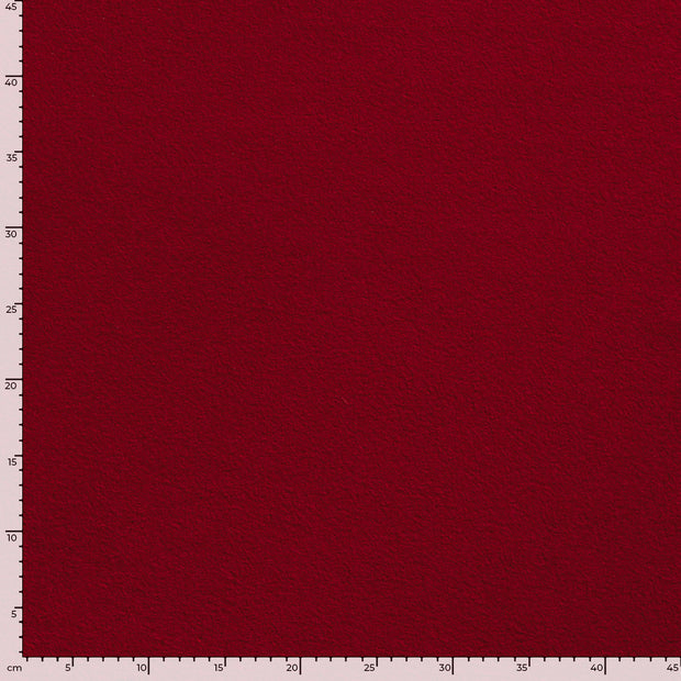 Wool Boucle fabric Unicolour Red