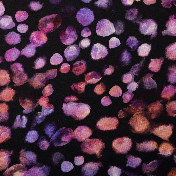 Jersey fabric Camouflage Aubergine