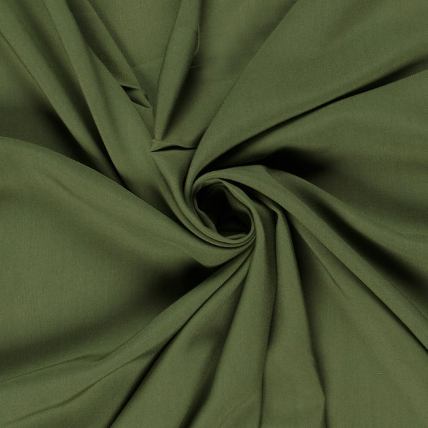 Bamboo Poplin fabric Unicolour Khaki Green