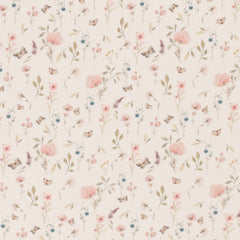 Rib Jersey digital printed Flowers Off White