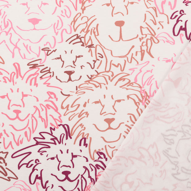 Jersey fabric Light Pink printed 