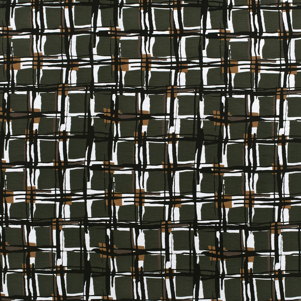 Viscose Nylon Crepe fabric Khaki Green 