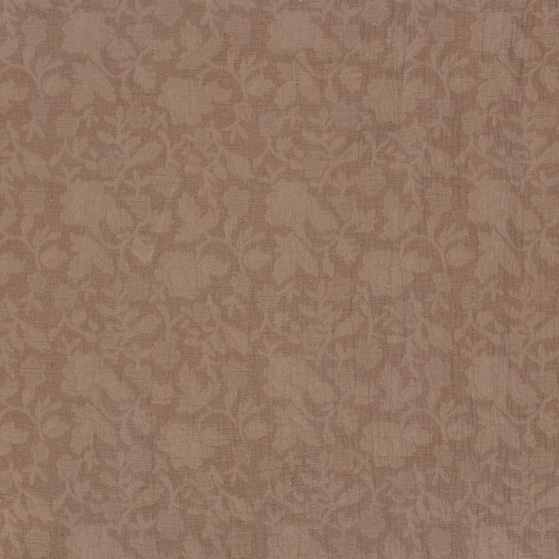 Coton Lin en Chaine et Trame tissu Gris taupe mat 