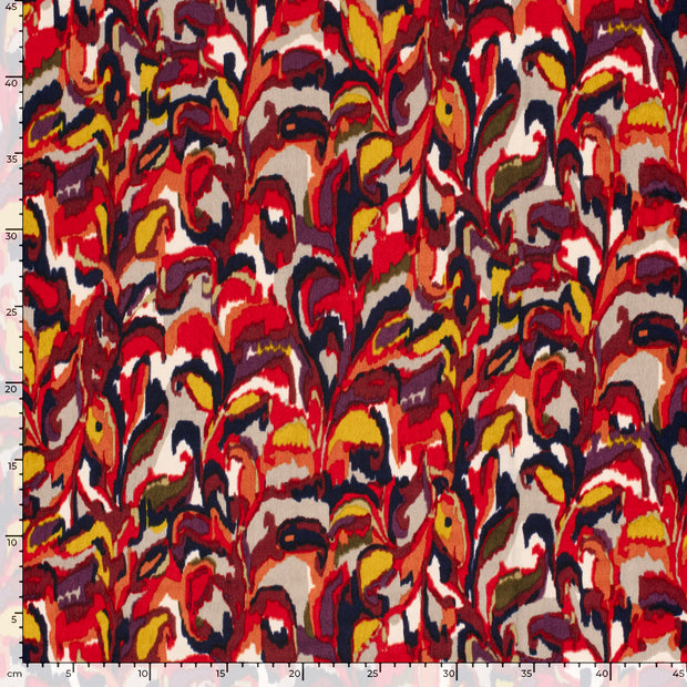 Satin Velvet fabrik Abstrakt Dunkelrot