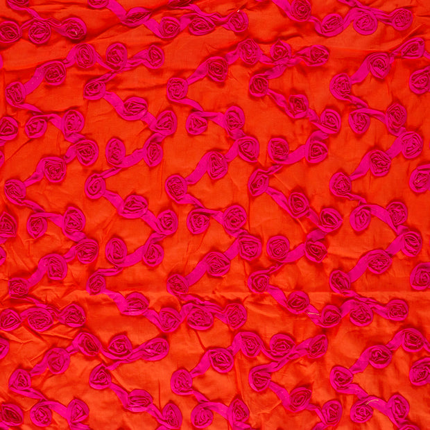 Voile fabric Red bicolour 