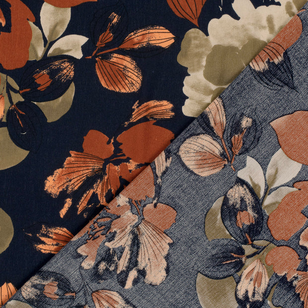 Borken Crepe tela Abstracto estampado 