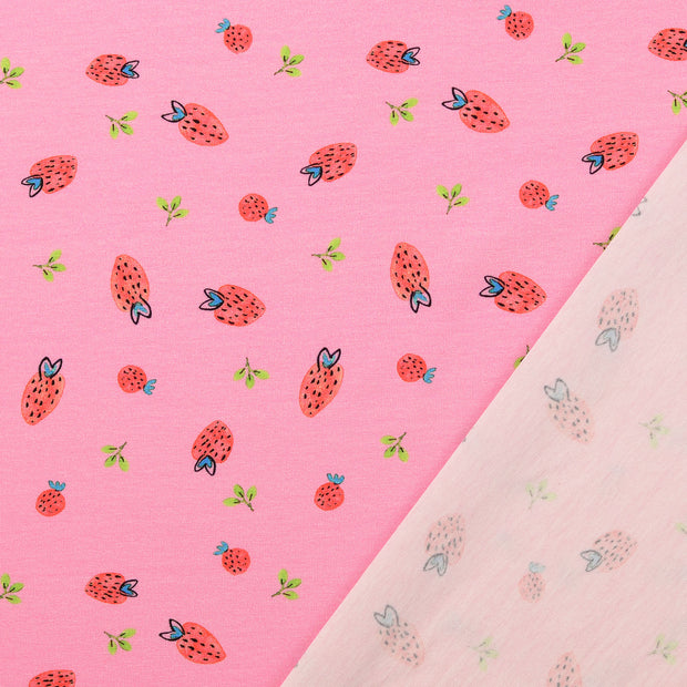 Jersey tissu Rose clair imprimé numérique 