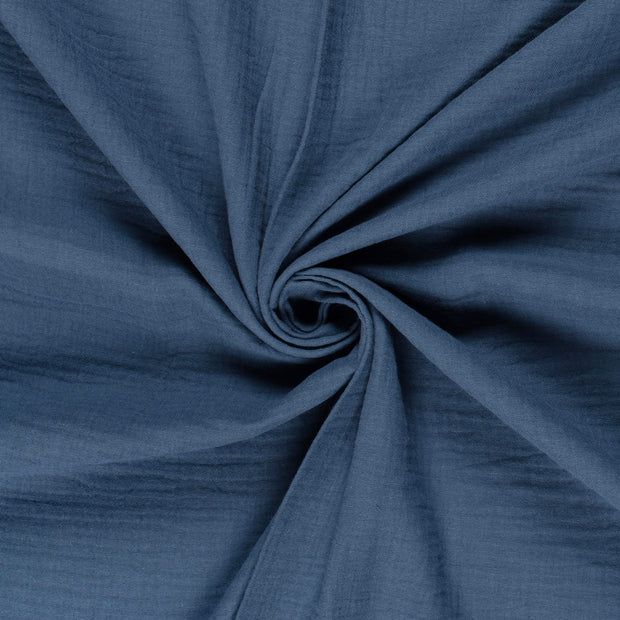 Mousseline stof Indigo 