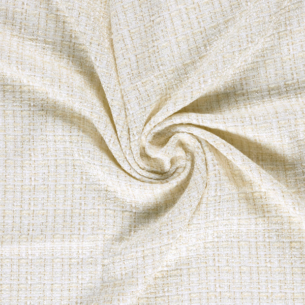 Bouclé fabric Off White yarn dyed 