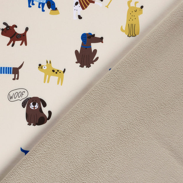 Softshell fabric Dogs digital printed 