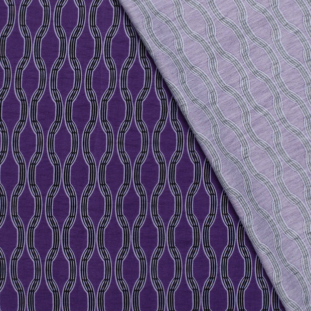 Viscose Nylon Crepe stof Abstract bedrukt 