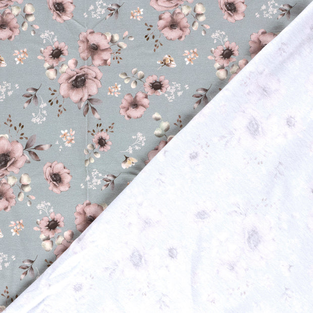 Jersey fabric Flowers digital printed 
