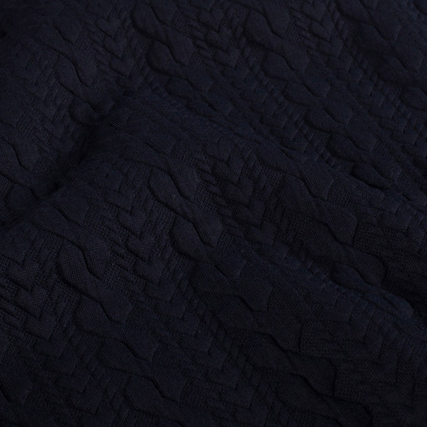 Heavy Knit stof Kabelstof Marine