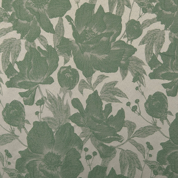 Jacquard fabrik Blumen Tannengrün