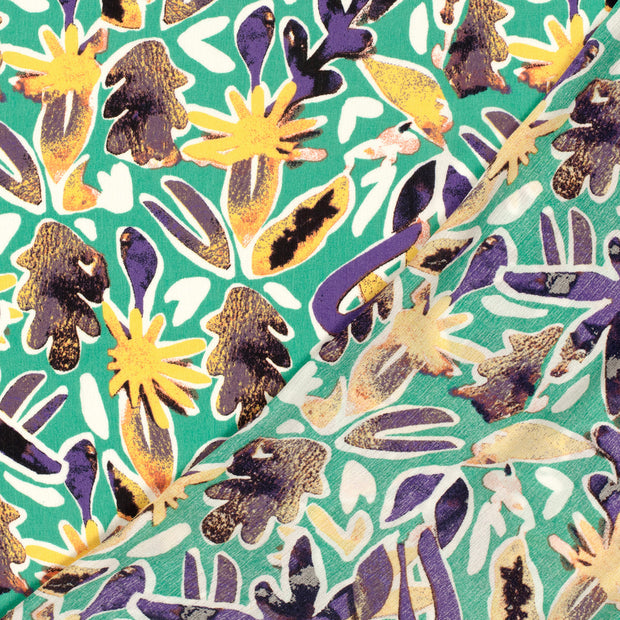Borken Crepe fabric Abstract printed 