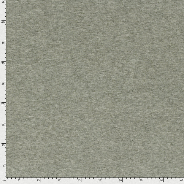 Heavy Knit fabrik Melange Olivgrün