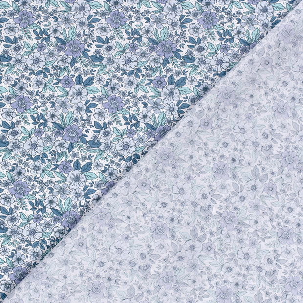 Popeline de Coton tissu fleurs imprimé 