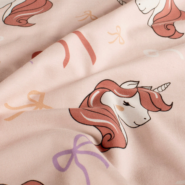 Jersey tissu Licorne Nude