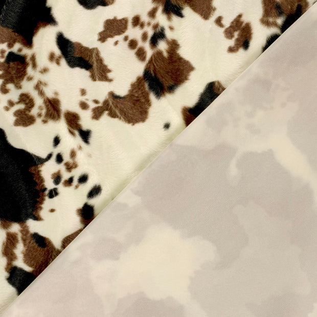 Velours fabric Cows printed 