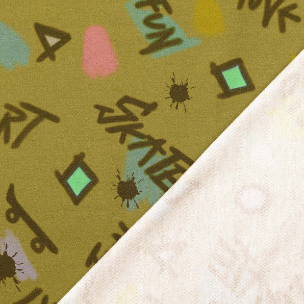  fabric Yellow digital printed 