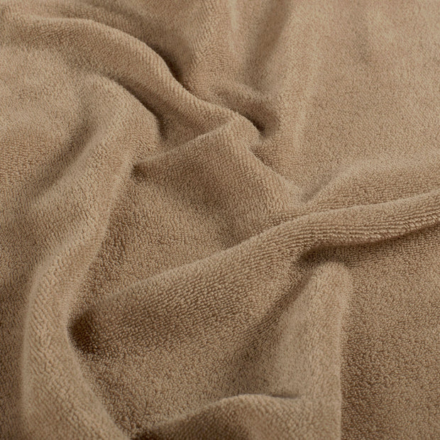Stretch badstof stof Effen Camel