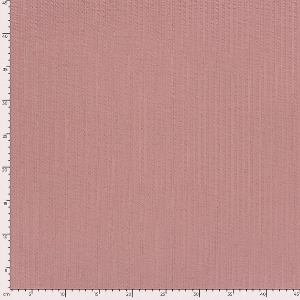 Rib Jacquard tela Unicolor Mauve claro