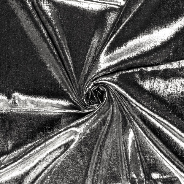 Satin fabric Silver foiled 
