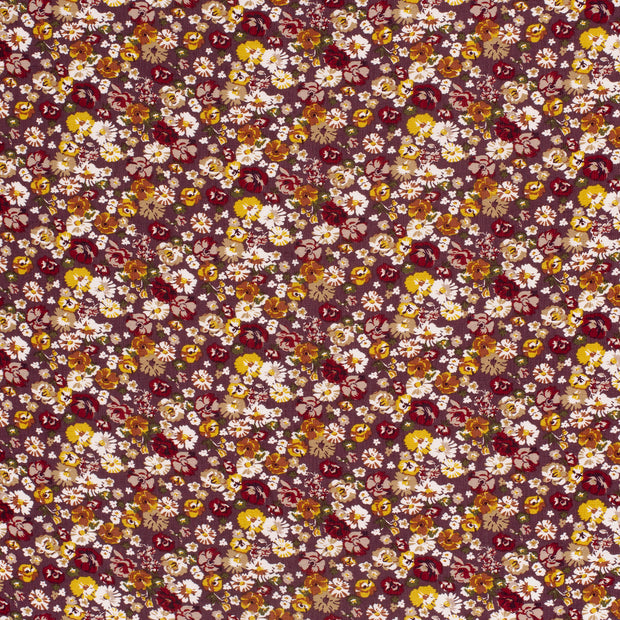 Viscose Nylon Ottoman fabric Aubergine 