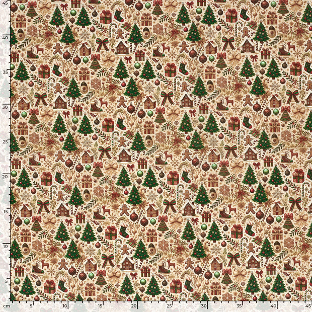 Popeline de Coton tissu Noël 