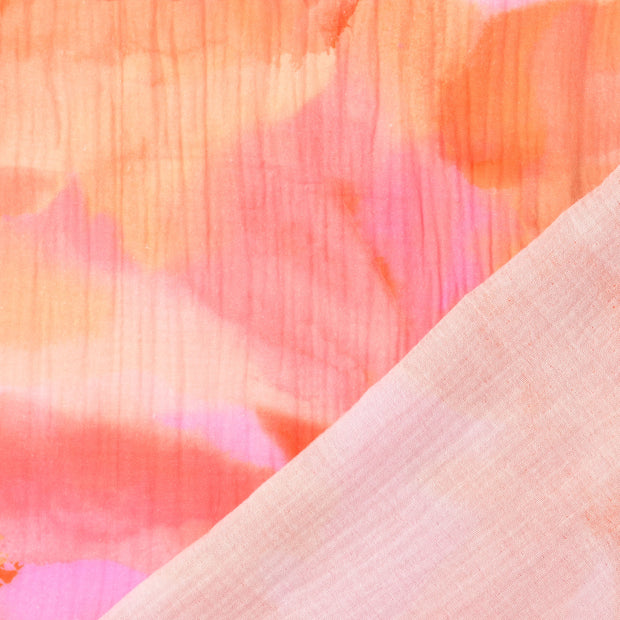 Muslin fabric Light Pink digital printed 