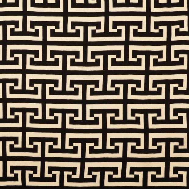 Viscose Satin fabric Geometric pattern Black