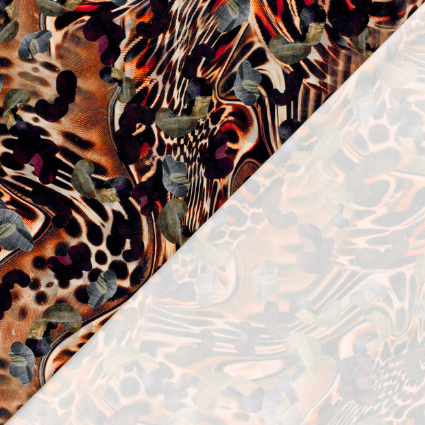 Satin tissu Abstrait imprimé 